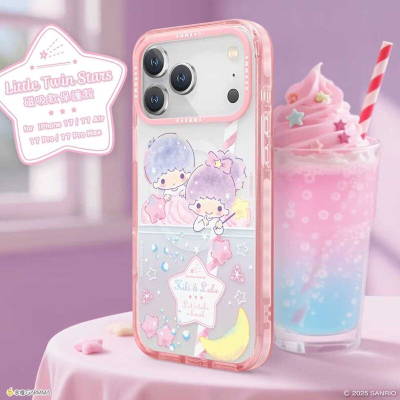 现货GARMMA联名三丽鸥适用苹果17pro max手机壳磁吸充电库洛米双子星iPhone16全包透明保护套大耳狗17Air