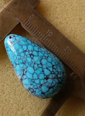 原矿纯天然 绿松石 高磁高蓝乌兰花 云盖寺 非金曼 吊坠 29*17*12