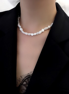 天然高亮珍珠碎贝壳女轻奢小众