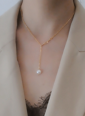 天然巴洛克珍珠项链女包金仙气