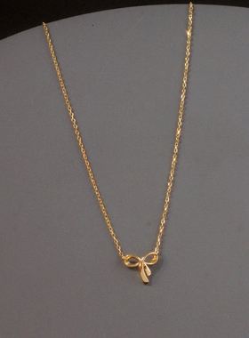 精致小巧蝴蝶结通体女防过敏甜美