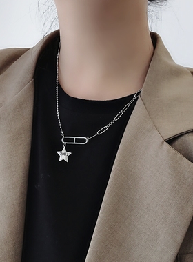 钛钢星星装饰项链女链朋克卫衣