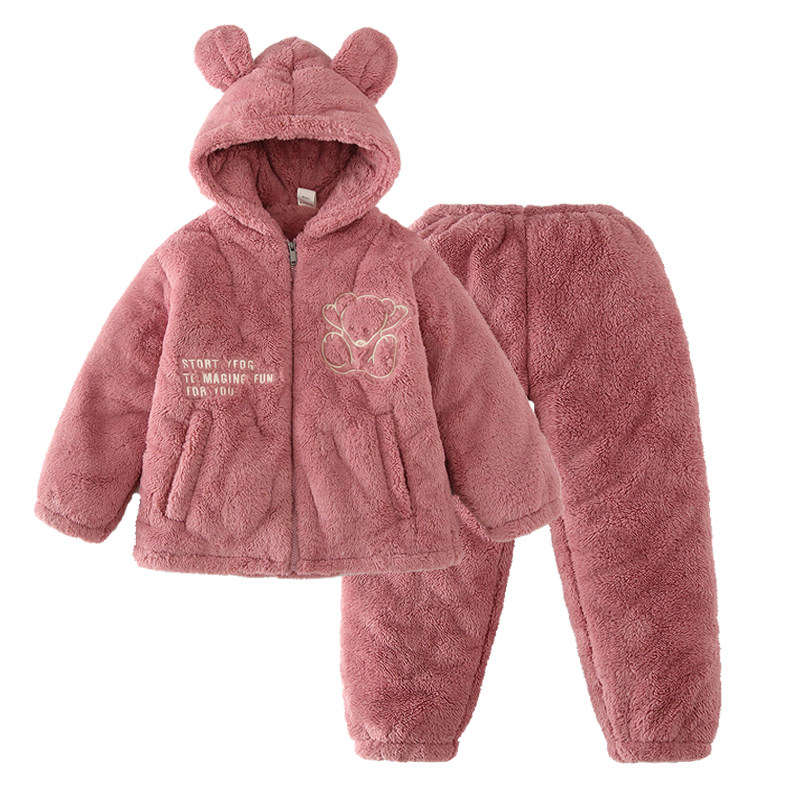 女童冬季三层加厚珊瑚绒夹棉家居服中大儿童小女孩亲子保暖睡衣套,淘宝优惠券,粉丝福利购,淘宝优惠卷