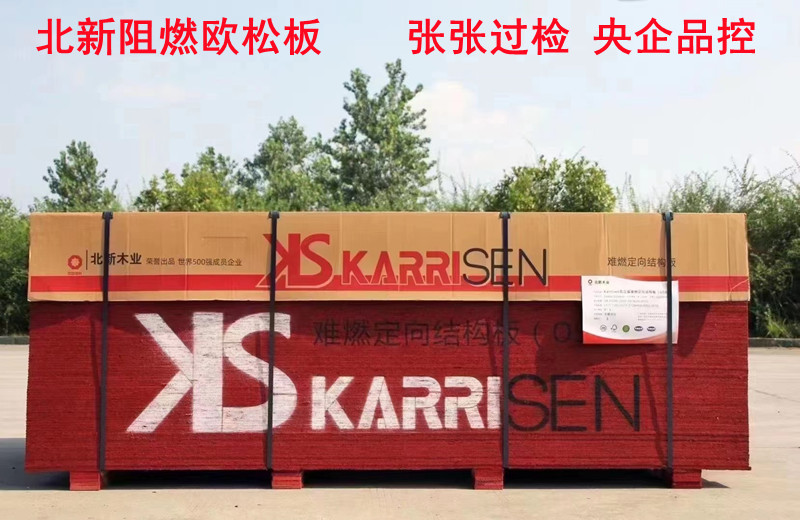 12mm北新Karrisen进口品质无醛阻燃欧松板OSB板 ENF级 B1级防火板-图0