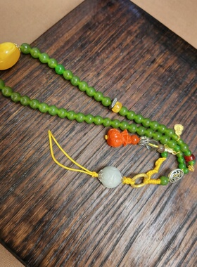 天然南红钱代子蜜蜡手机链包挂复古风饰品礼物送女友J2