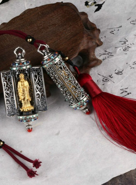 纯银花开见佛可打开吊坠男女款