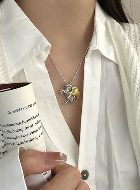 独角兽马纯银吊坠生肖马上有钱