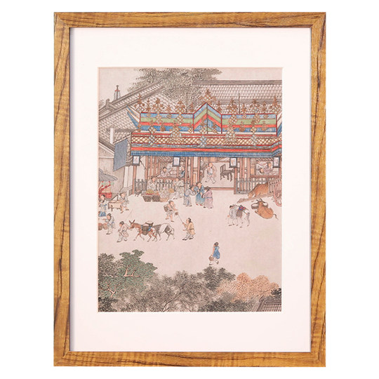 Simple solid wood empty frame wall hanging photo frame on the right