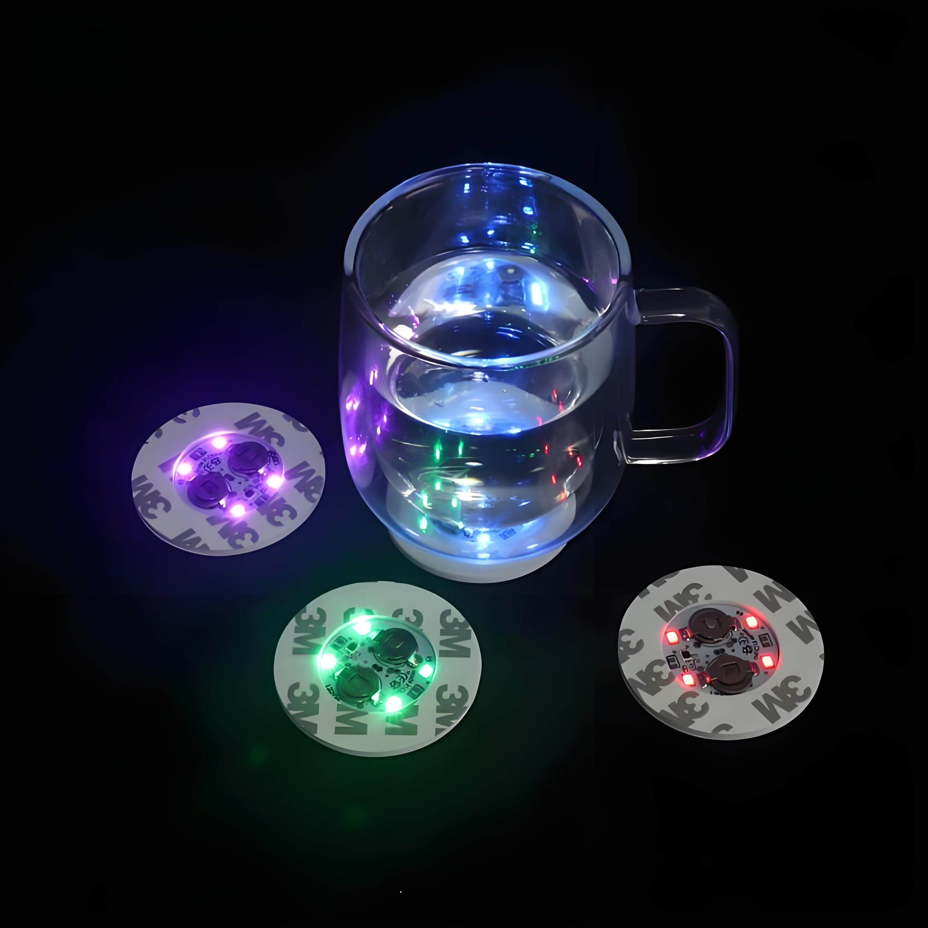 创意 酒吧杯垫 LED发光杯垫 杯贴  柠檬茶 水果茶 沙冰 用 装饰灯,淘宝优惠券,粉丝福利购,淘宝优惠卷