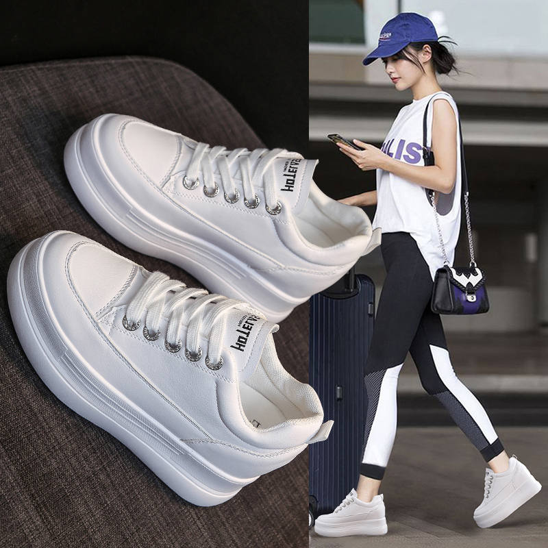 厚底松糕鞋休闲鞋 8CM 小白鞋女百搭 ulzzang 新款韩版 2019 内增高鞋女 厚底松糕鞋休闲鞋 8CM 小白鞋女百搭 ulzzang 新款韩版 2019 内增高鞋女