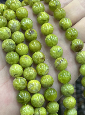 天然绿澳宝石圆珠水晶diy手串珠