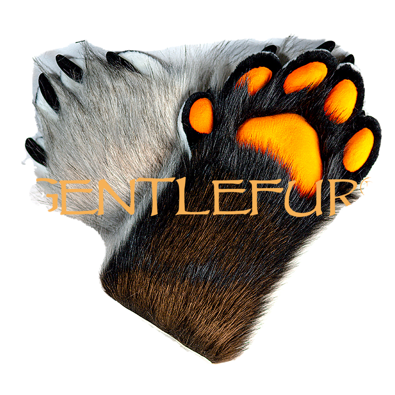 Gentlefur cosplay兽爪灰色系列动物爪子 Fursuit Furry猫爪_虎窝淘