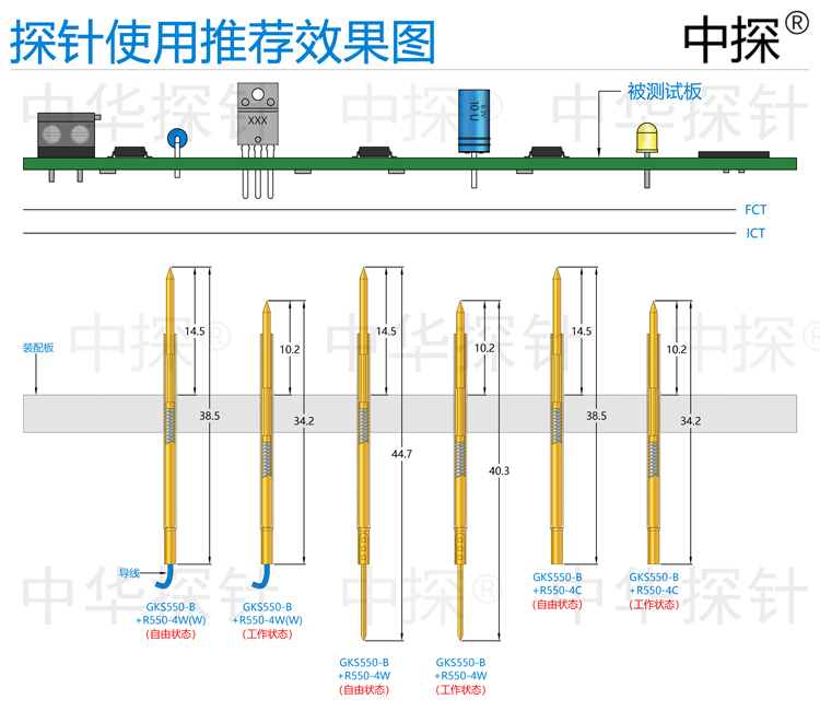 GKS550探针 台湾产 进口原材料镀厚金 耐用耐磨 阻抗低 NPQ50系列 - 图3