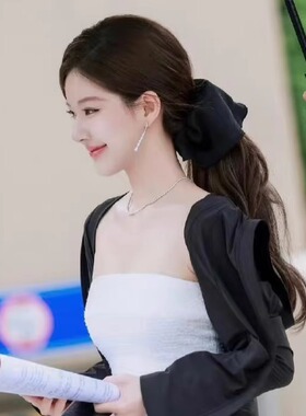 超大黑色大肠发圈头绳高级感发绳女扎头2026新款显脸小头绳发饰