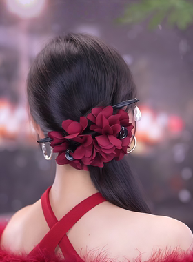 花朵抓夹女盘发编发发夹鲨鱼夹