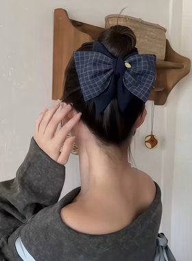 蝴蝶结三角抓夹女后脑勺盘发发夹