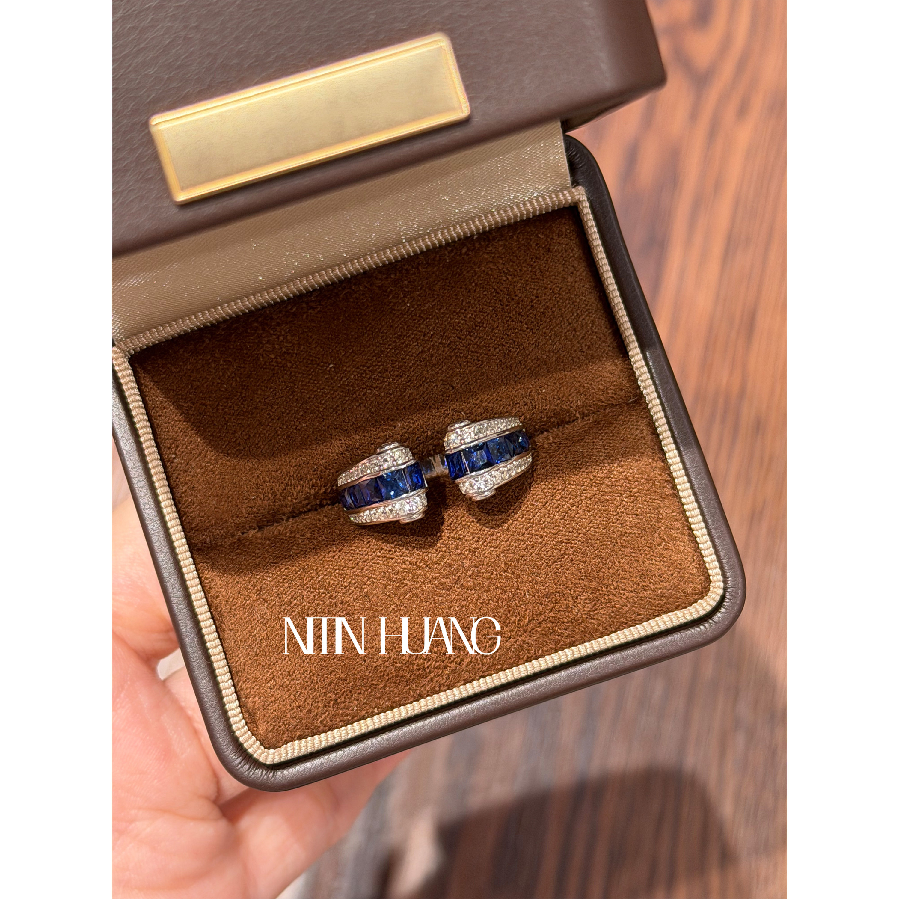 Cultured Blue Sapphire High Fashion Ring