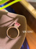 Lab-Grown Padparadscha Sapphire Ring