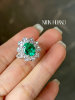 Colombian Emerald 925 Silver Royal Blue Ring