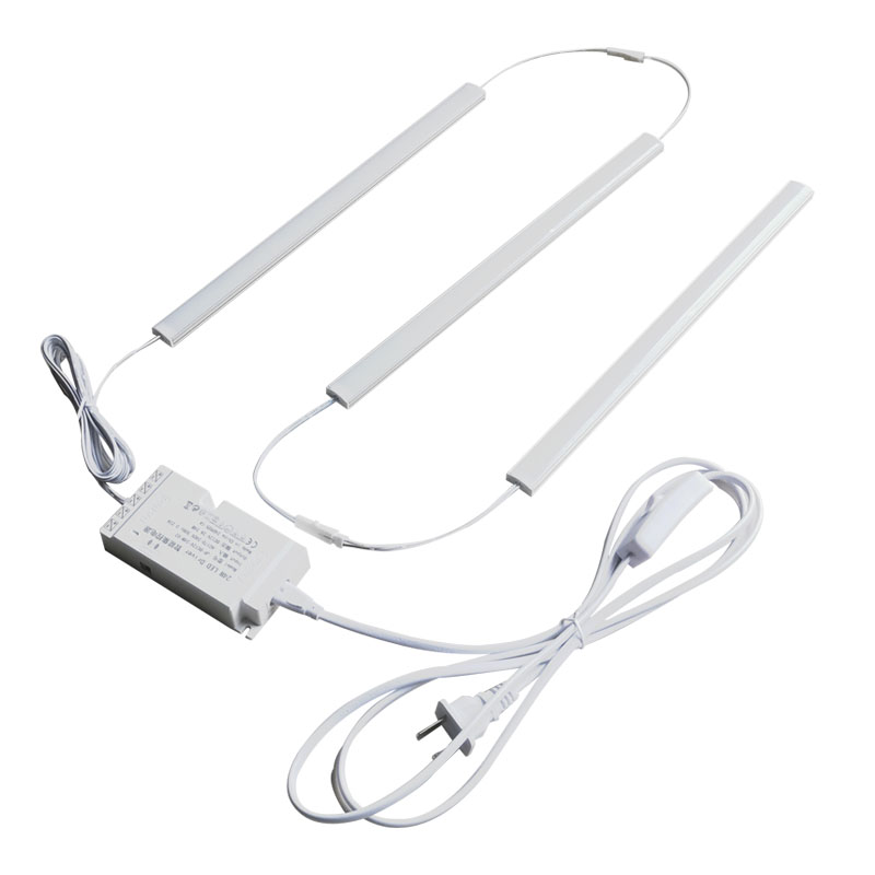 货架灯条储物架化妆品展示柜线条灯带磁吸自粘手办柜博古架led灯 - 图3