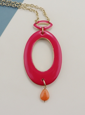 BR欧美红色嘴唇高级质感气质女时尚百搭项链