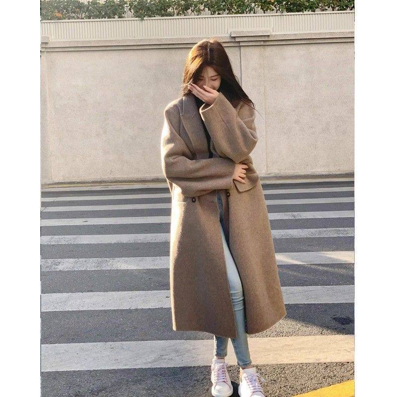 韩系女主风范呢子大衣女毛呢外套2025气质秋冬季新款高级感小个子,淘宝优惠券,粉丝福利购,淘宝优惠卷