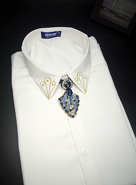 新款日韩潮男衬衫领结项链配饰长 BOLO TIE波洛领绳领结挂件配饰