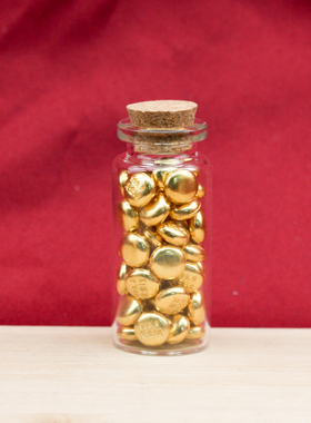 透明玻璃金豆金条招财收纳瓶
