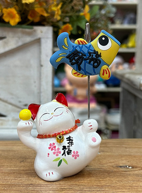 招财猫名片夹卡片座桌面创意摆件