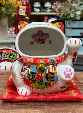 金石工坊招财猫糖果罐装饰摆件