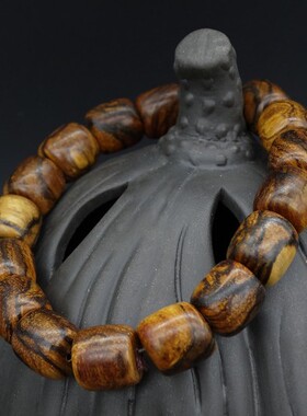 花奇楠沉香木20mm佛珠文玩饰品