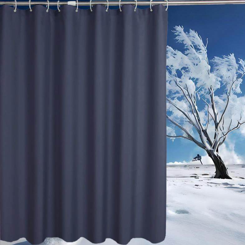 深灰色卫生间浴帘防水加厚防霉宜家淋浴涤纶布遮光不透明隔断帘子,淘宝优惠券,粉丝福利购,淘宝优惠卷