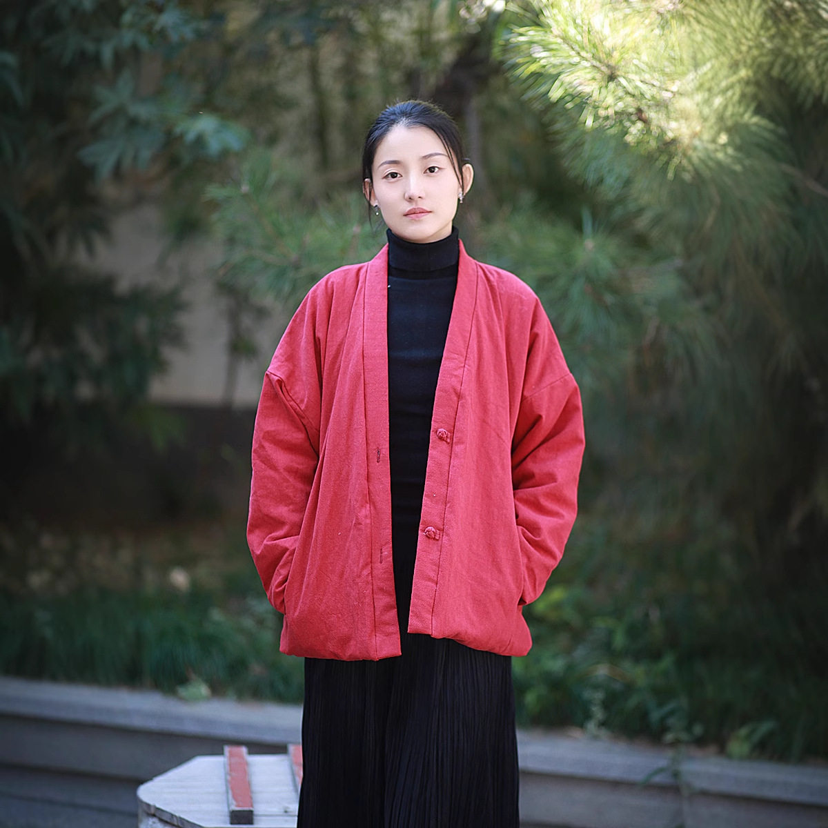 文艺复古女装手工盘扣棉衣宽松文艺复古夹棉棉麻外套,淘宝优惠券,粉丝福利购,淘宝优惠卷