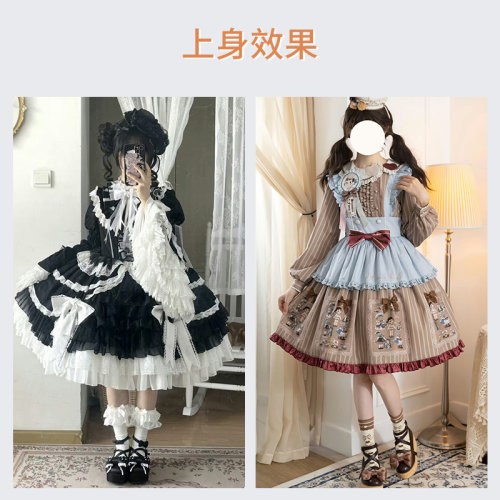 lolita裙撑长款60cm日常微蓬洛丽塔鱼骨暴力云朵软纱蓬蓬裙35cm45 - 图3