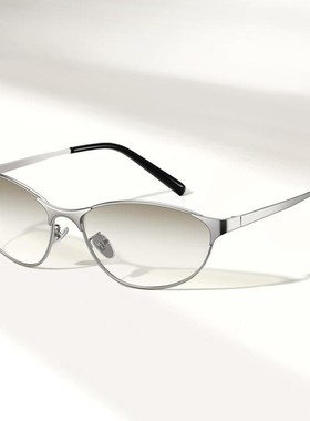 26新款Y2k高级感金属墨镜女浅蓝未来感防晒紫外线高颜值太阳眼镜