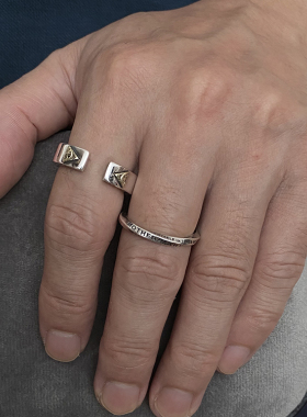 不拘披头士信仰戒指男士个性时尚