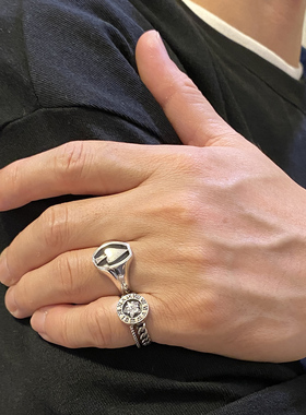 不拘925纯银罗马数字星星指环