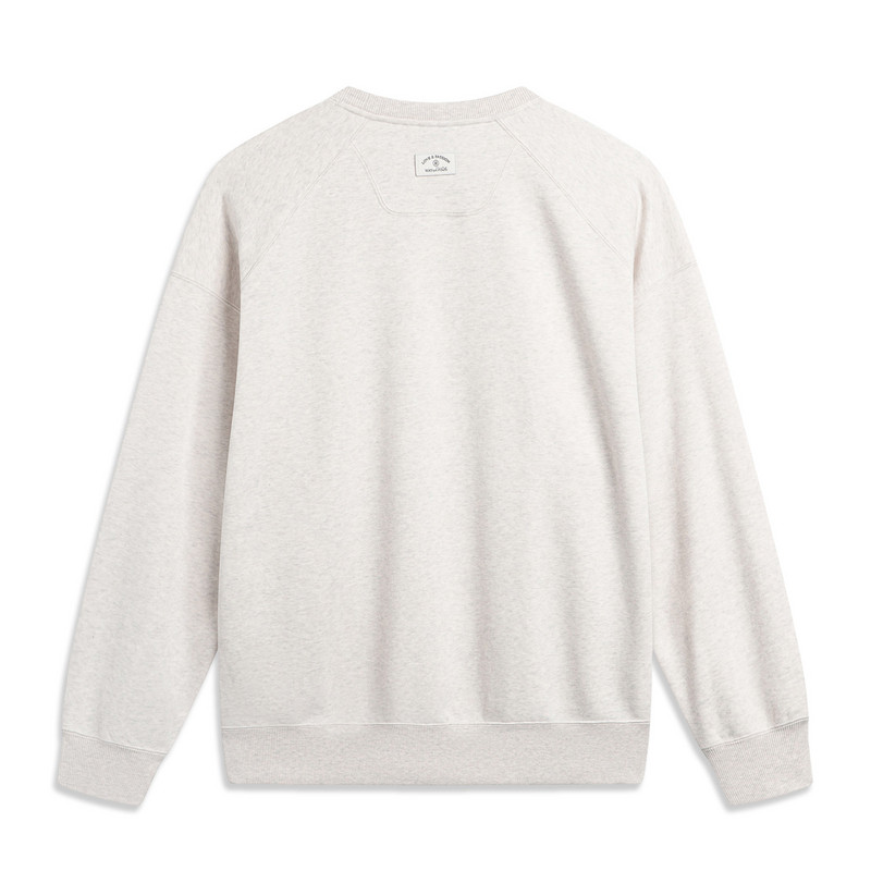 李宁卫衣男春韦德系列简约加绒宽松套头无帽卫衣AWDU003--B品 - 图3