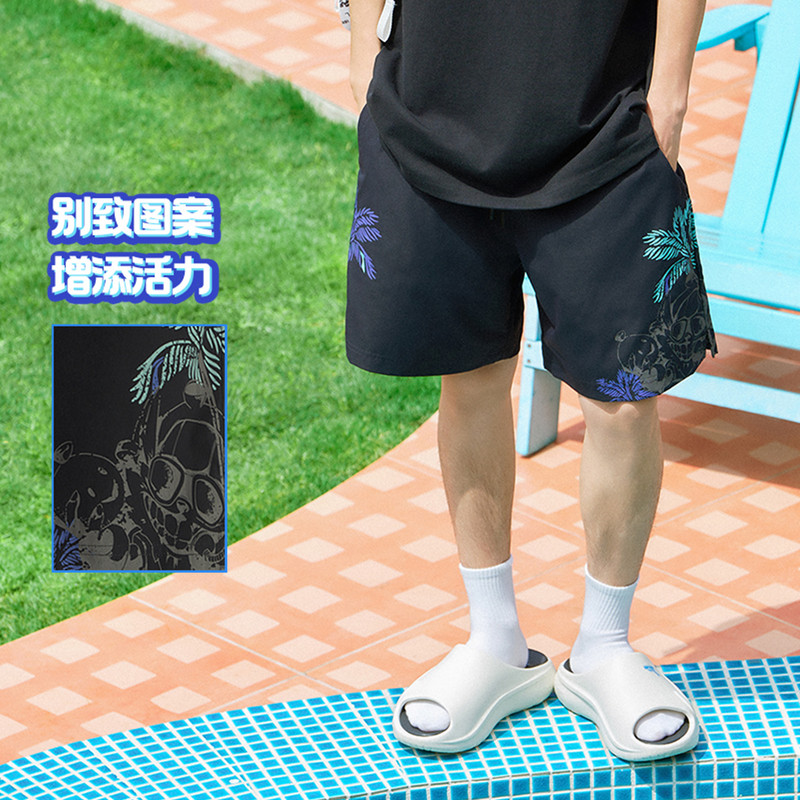 李宁短裤24秋季联名系列男子时尚宽松舒适休闲运动裤AKSU855-B品,淘宝优惠券,粉丝福利购,淘宝优惠卷