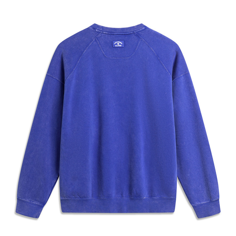 李宁卫衣男春韦德系列简约加绒宽松套头无帽卫衣AWDU003--B品 - 图0