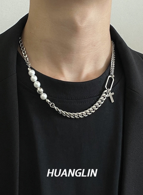 冷淡风钛钢古巴链项链男女潮牌