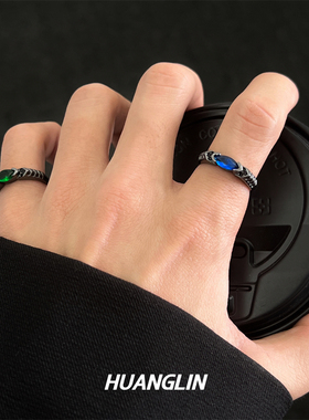 黑武士荷鲁斯之眼戒指男高级感