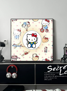 HelloKitty发光装饰画凯蒂猫客厅礼物摆件画创意女生礼品蓝牙音响