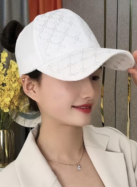 可扎高马尾棒球帽子女新款空顶帽