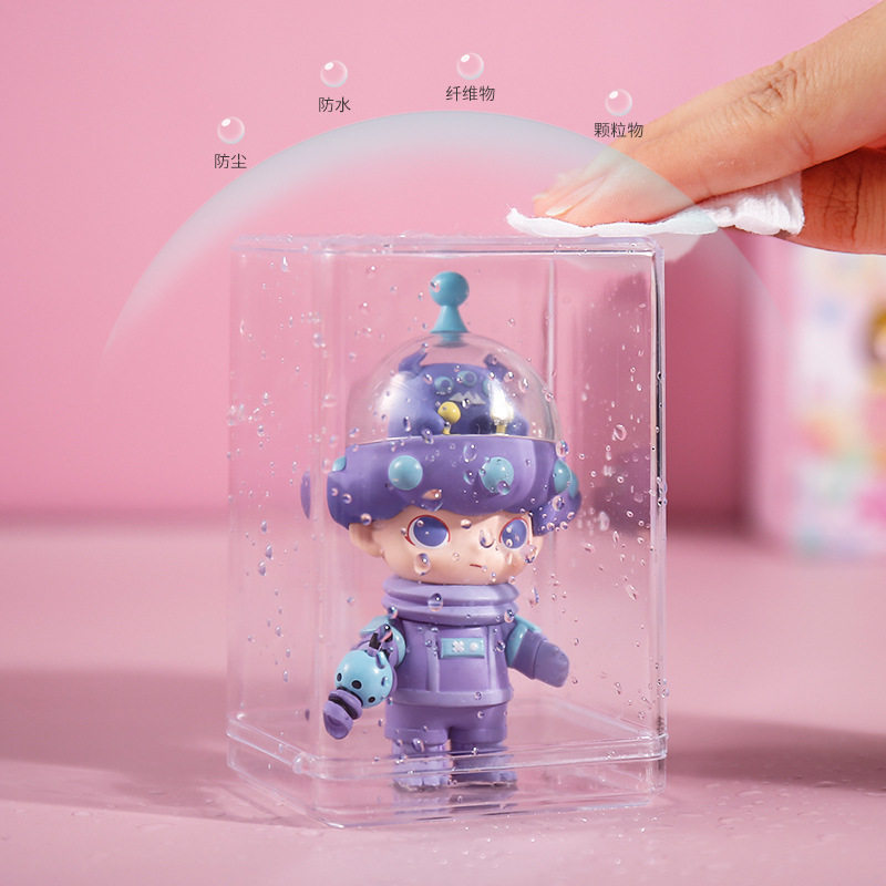 盲盒收纳展示架单个娃娃展示柜泡泡玛特收纳盒防尘透明手办展示盒,淘宝优惠券,粉丝福利购,淘宝优惠卷