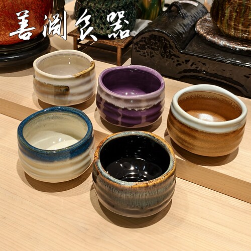 善渊现货日式抹茶甜品碗陶瓷茶钵面碗汤碗沙拉碗日料烧鸟餐厅餐具 - 图3