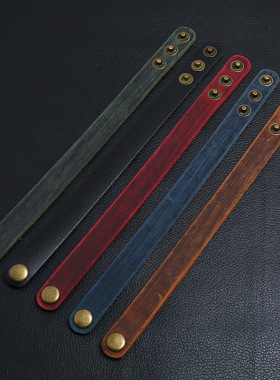 小众牛皮文艺范朋克风运动手链