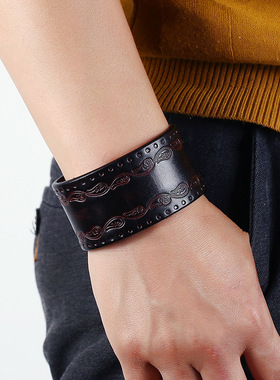 欧美风小众设计朋克男按扣手链