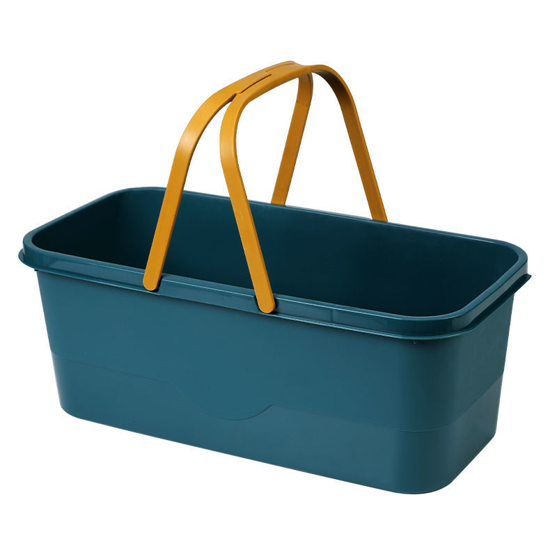 大号涮洗拖把桶长方形拖布桶单桶塑料桶家用手提大容量墩布挤水桶-图3