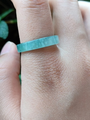 翡翠a货冰绿戒指蓝水戒指黄翡 小方戒17,18,19圈正品送权威证书 - 图3